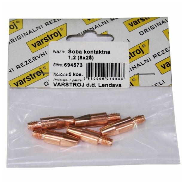 KONTAKTNA ŠOBA MIG/MAG VARSTROJ 1.2 M6 (FI 8X30) 24190 E-CU