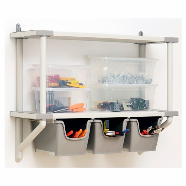 KONTEJNER - ZABOJNIK PVC, SIVI 23.5X31.5X19 CM