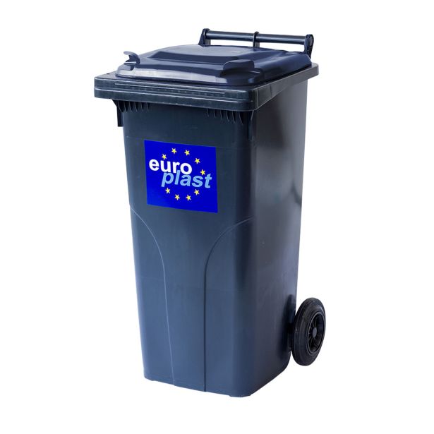 KONTEJNER - ZABOJNIK EKO LUX SMETNJAK 120 L PVC ČRN ZABOJNIK+KOLO+OS