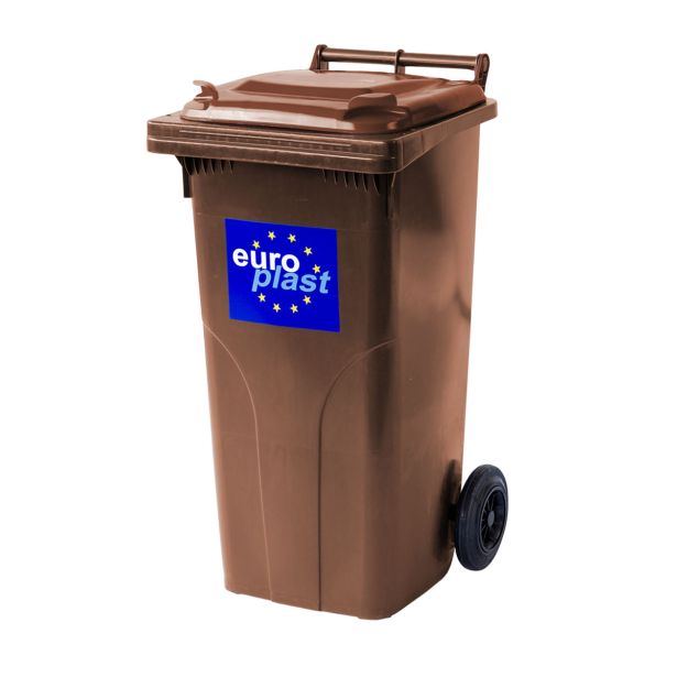 KONTEJNER - ZABOJNIK EKO LUX SMETNJAK 120 L PVC RJAV ZABOJNIK+KOLO+OS