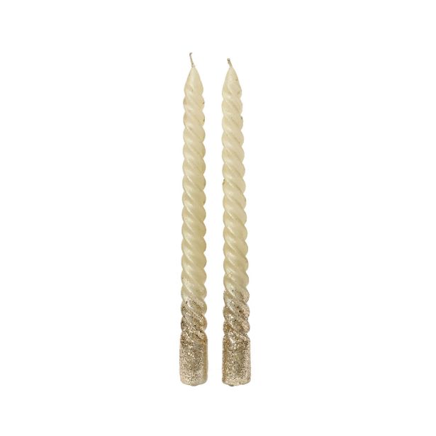 KONUS SVEČA DECORIS ZLATA 2/1 FI 2.2 CM. VIŠINA 25 CM