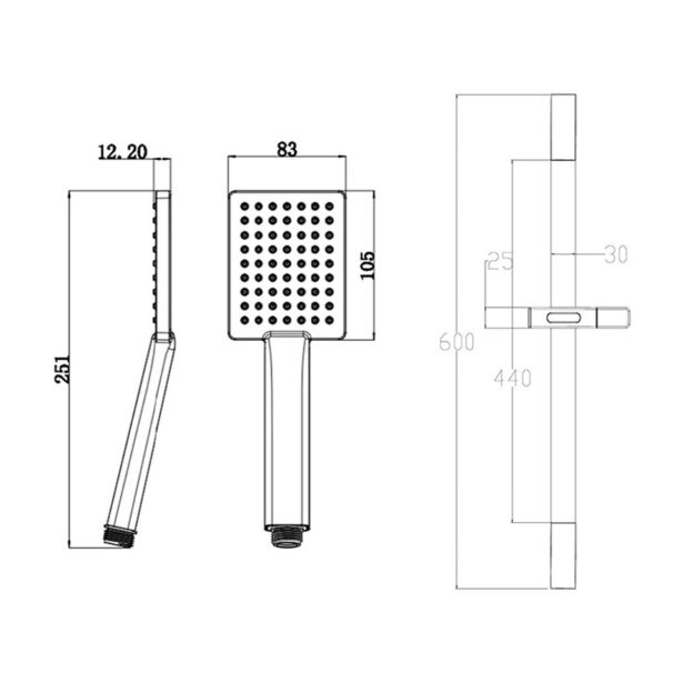 KONZOLA UNITAS SET S KONZOLO SQ A50B CEV, KONZOLA, ROČKA, ČRNA