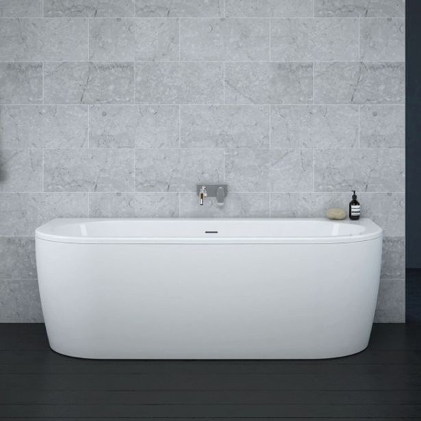 KOPALNA KAD KOTNA AQUAESTIL SLIM WALL 160X75 BELA Z OBLOGO IN PRELIVNO GRN