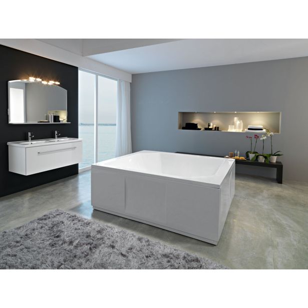 KOPALNA KAD KOTNA KOLPA SAN SAMSON 180X160 BELA ZA VGRADNJO