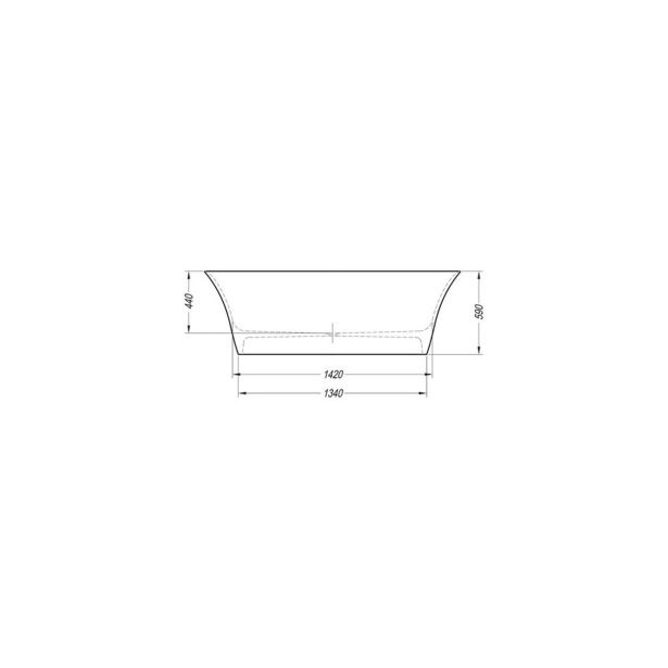 KOPALNA KAD SAMOSTOJEČA KOLPA SAN BLANCHE-FS 180X85/O UP&DOWN SIFON ANTRACIT