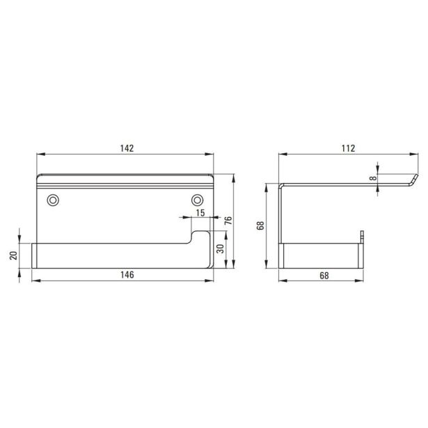 KOPALNIŠKA GALANTERIJA DEANTE DRŽALO ZA WC PAPIR MOKKO ADM N221 S POLIČKO
