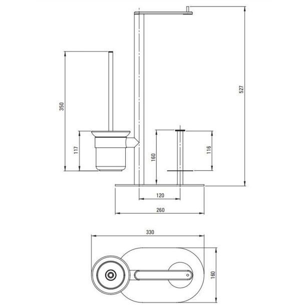 KOPALNIŠKA GALANTERIJA DEANTE VEČNAMENSKO STOJALO ZA WC ROUND ADR N732