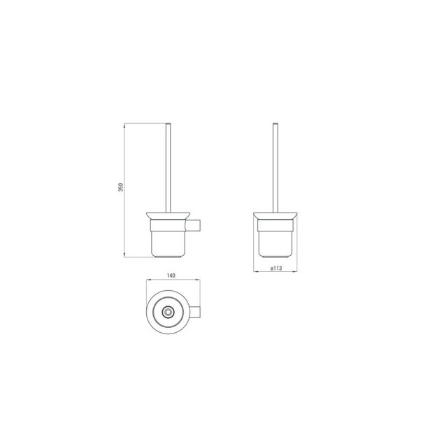 KOPALNIŠKA GALANTERIJA DEANTE WC ŠČETKA ROUND ADR 0711