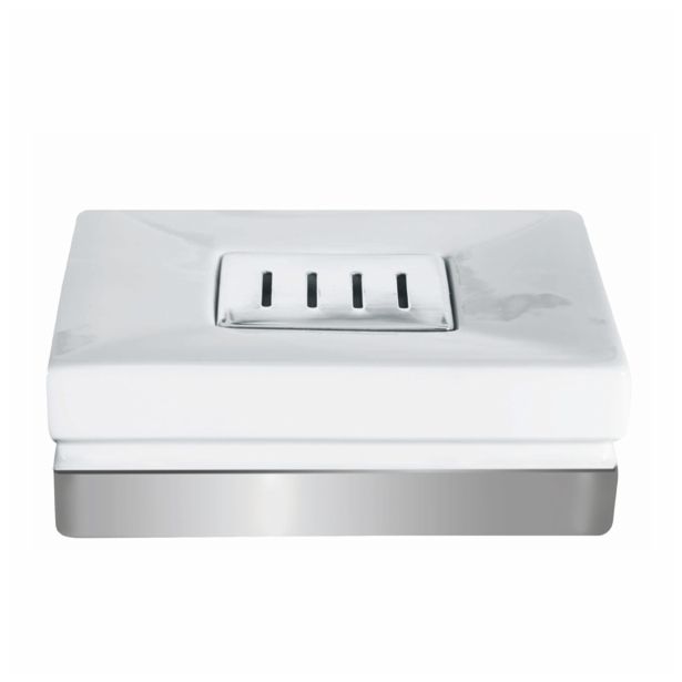 KOPALNIŠKA GALANTERIJA SPIRELLA ROMA PODSTAVEK ZA MILO BELO/SREBRNA