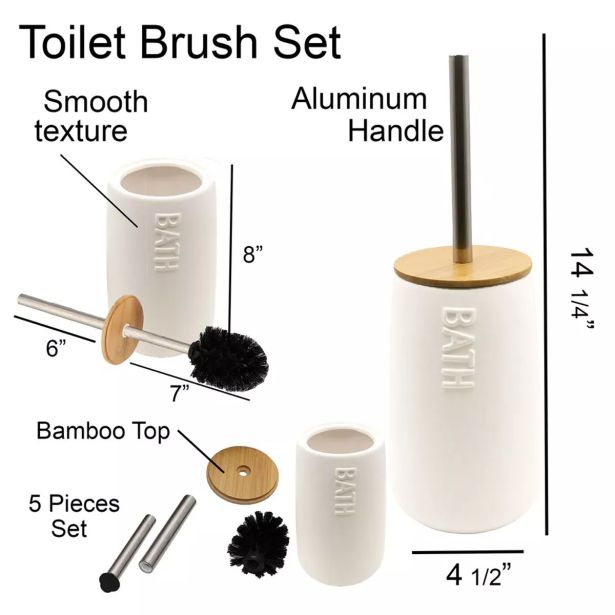 KOPALNIŠKA GALANTERIJA TENDANCE TENDANCE WC ŠČETKA BEL/BAMBUS