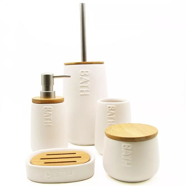 KOPALNIŠKA GALANTERIJA TENDANCE TENDANCE WC ŠČETKA BEL/BAMBUS