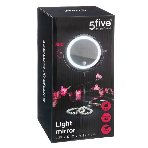 KOPALNIŠKI DODATKI GEPARD KOZMETIČNO OGLEDALO 19X29 LED RAZSVTLJAVA, BELO