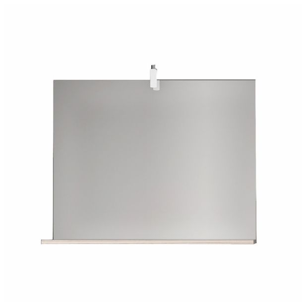 KLASIČNO OGLEDALO AQUAESTIL JANA 60 S POLIČKO, LUČKO IN STIKALOM 60X10X65 BELA