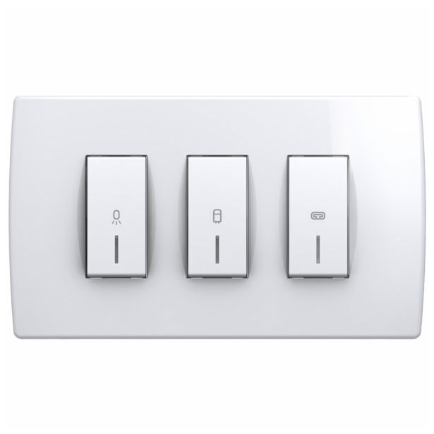 KOPALNIŠKO STIKALO MODUL KOPALNIŠKI SET 3X20AX BELI, 4M, SOFT