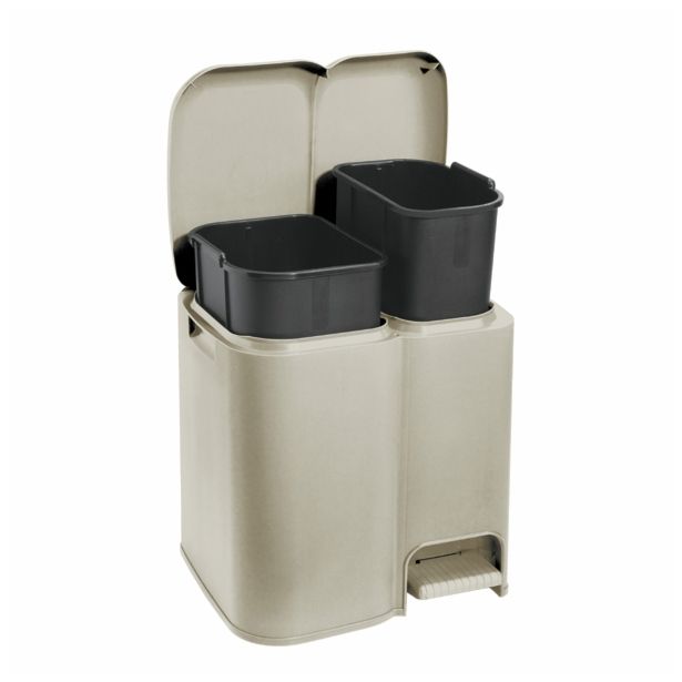 KOŠ ZA LOČEVANJE ODPADKOV TONTARELLI 2 39X32.5X41 CM DVOJNA PATTY GOLD