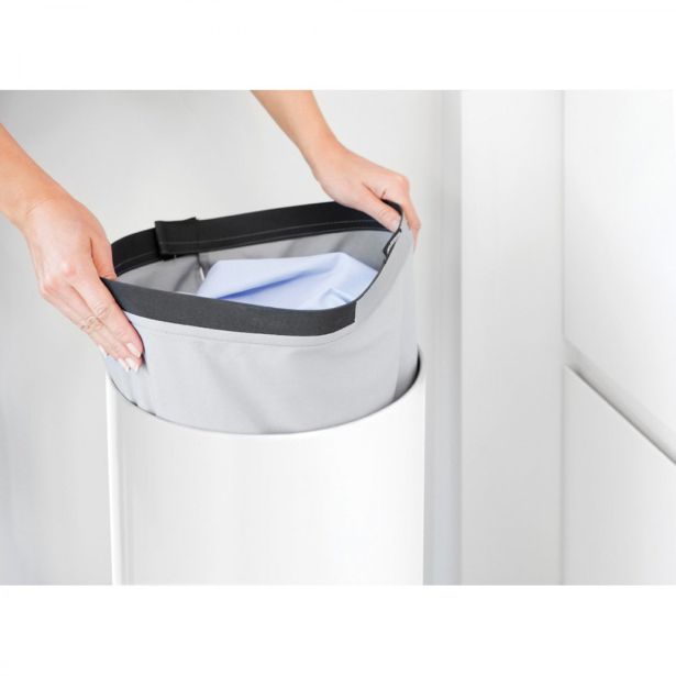 KOŠ ZA PERILO BRABANTIA OKROGEL 35 L, BELO RJAV