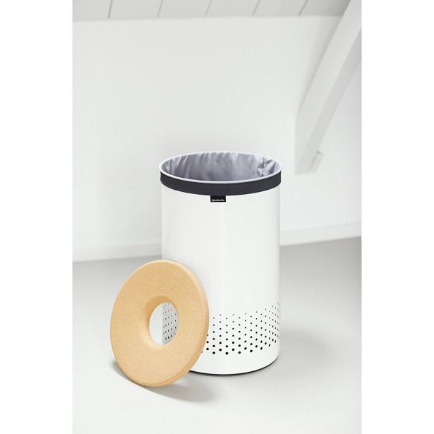 KOŠ ZA PERILO BRABANTIA OKROGEL 60 L, BELO RJAV