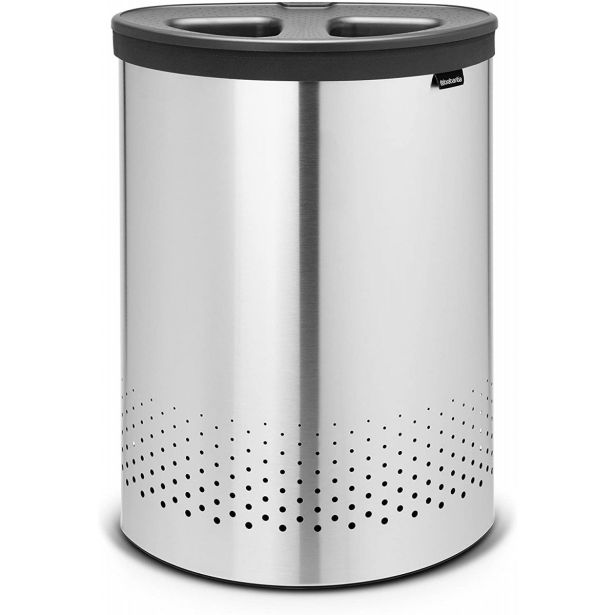 KOŠ ZA PERILO BRABANTIA SELECTOR 55 L, MATT STEEL ZA LOČEVANJE PERILA