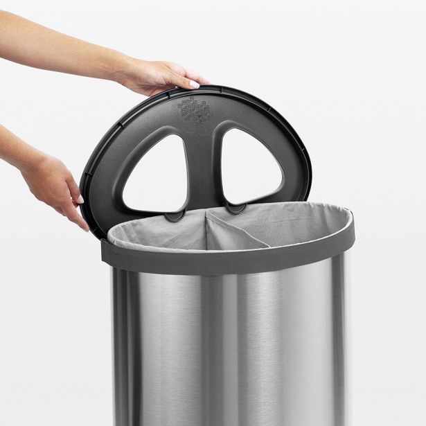 KOŠ ZA PERILO BRABANTIA SELECTOR 55 L, MATT STEEL ZA LOČEVANJE PERILA