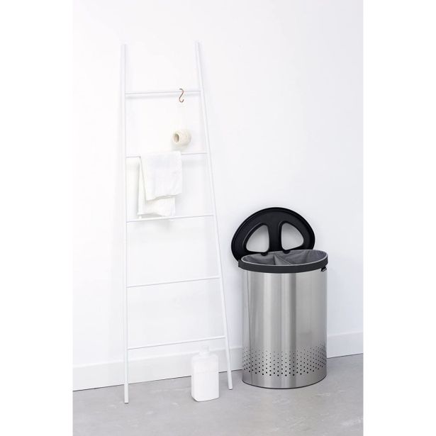 KOŠ ZA PERILO BRABANTIA SELECTOR 55 L, MATT STEEL ZA LOČEVANJE PERILA