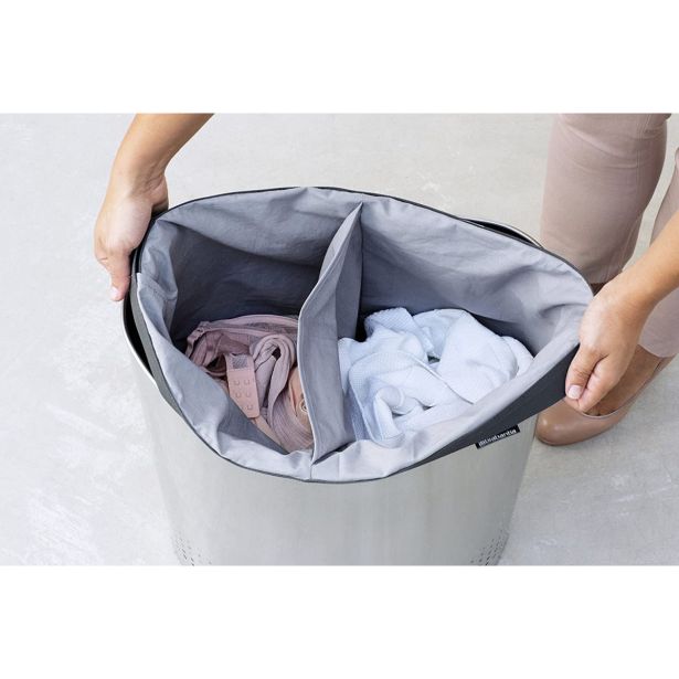 KOŠ ZA PERILO BRABANTIA SELECTOR 55 L, MATT STEEL ZA LOČEVANJE PERILA