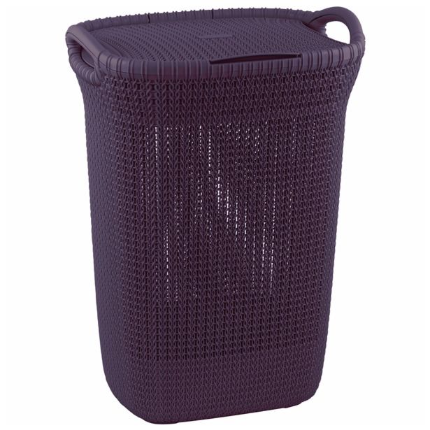 KOŠ ZA PERILO CURVER 57 L VIJOLA KNIT 45.2X61.4X34.1 CM