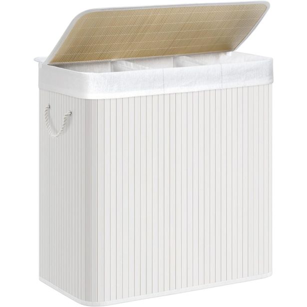 KOŠ ZA PERILO SONGMICS WHITE 3X50L