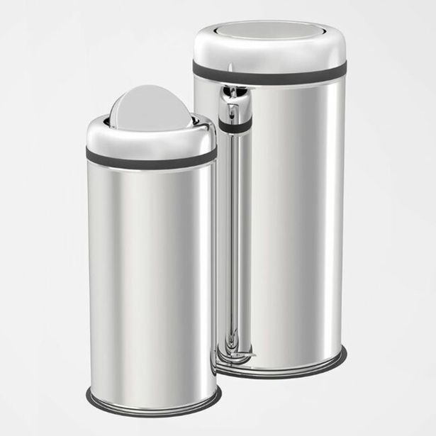 KOŠ ZA SMETI TATAY GEPARD SANITARY KLIP KLAP, 5L, INOX
