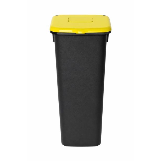 KOŠ ZA SMETI PLA ČRN 20L RUMEN POKROV
