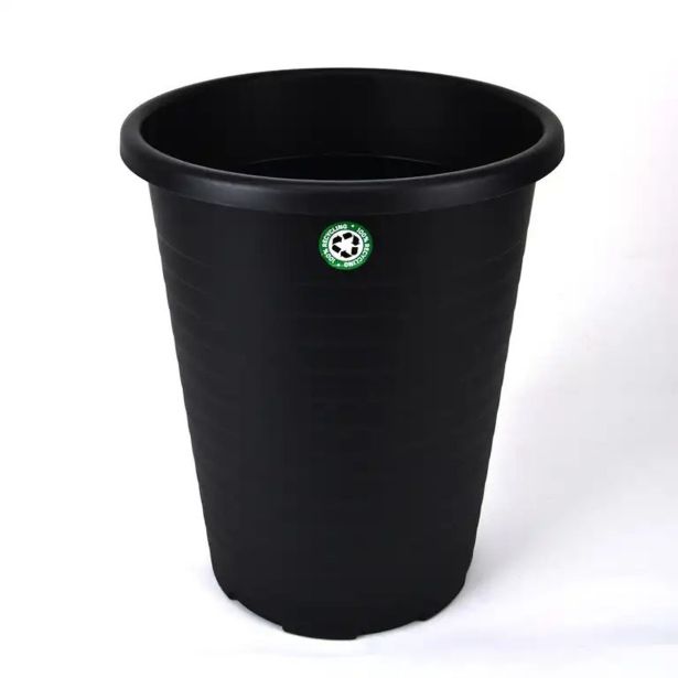 KOŠ ZA SMETI PLA PVC OKROGEL ČRN 15L
