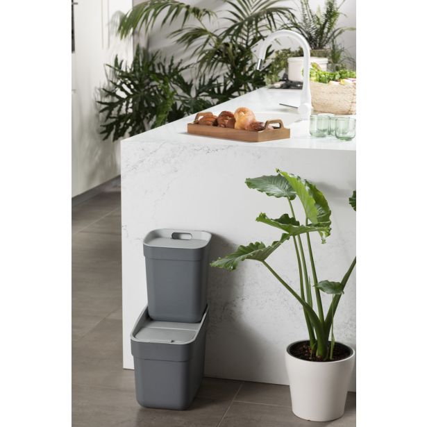 KOŠ ZA SMETI READY TO COLLECT, 10L, TEMNO SIV