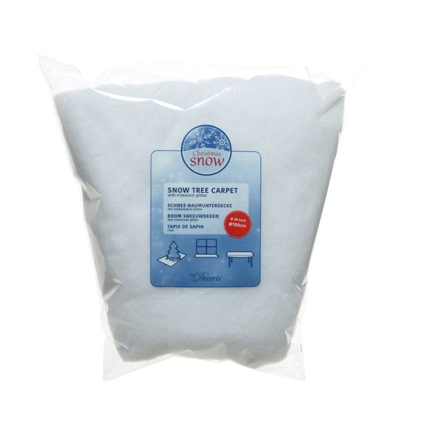 KOŠARA ALI PODLAGA DECORIS SNEŽNA Z BLEŠČICAMI FI 100 CM