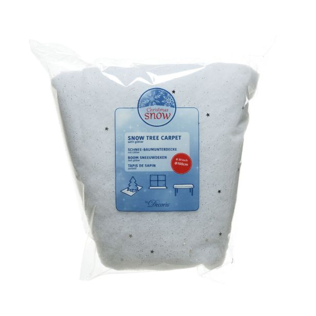 KOŠARA ALI PODLAGA DECORIS SNEŽNA Z ZVEZDICAMI FI 100 CM