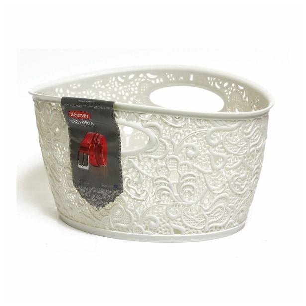 KOŠARA ZA SHRANJEVANJE CURVER KOŠARICA VICTORIA BELA