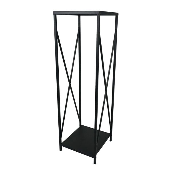 KOŠARA ZA DRVA REGAL ZA DRVA 34X34X111 CM, ČRNI