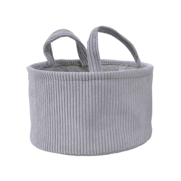 OKRASNA KOŠARA 22X11CM ŽAMETNA, REBRASTA