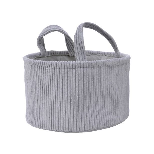 OKRASNA KOŠARA 24X14CM ŽAMETNA, REBRASTA