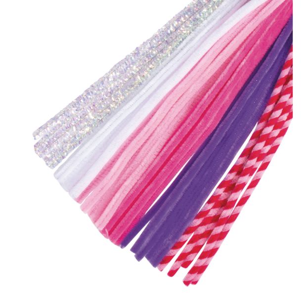 DROBNI ART.ZA USTVARJANJE RAYHER KOSMATE ŽIČKE, MIKS ROZA 0.9X30 CM, ZAVITEK 30 KOS