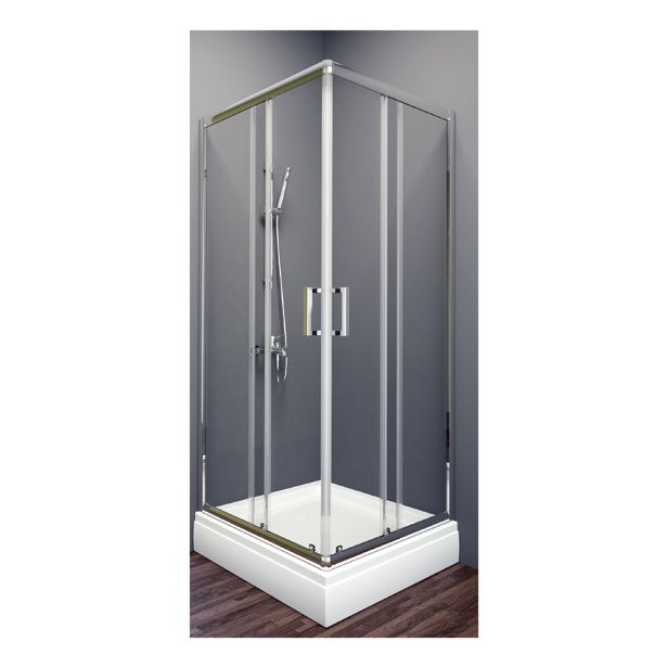 KOTNA KABINA ZA PRHANJE AQUAESTIL LAGUNA 90 SILVER PROF. PROZ. STEK. H=185