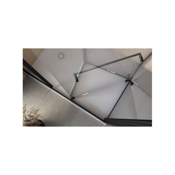KOTNA KABINA ZA PRHANJE KOLPA SAN STELLAR 90X90 UNI H=200 SBR/1, 6 MM SREBR/PROZORN