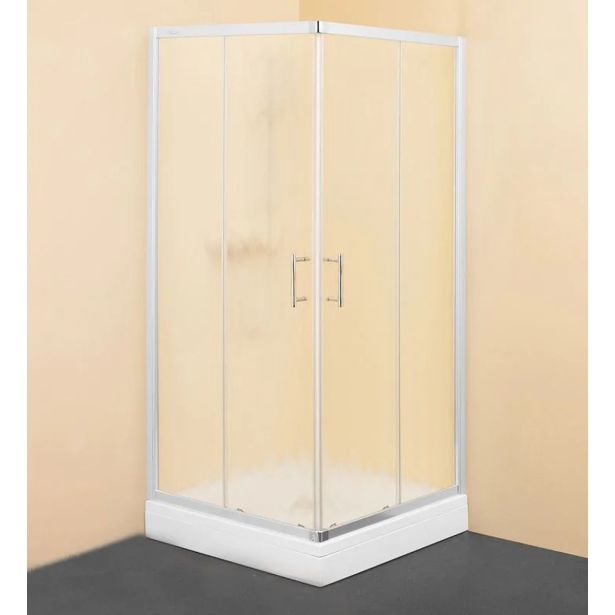 KOTNA KABINA ZA PRHANJE KOLPA SAN TKK 90 S/CH SQ LINE SILVER PR. ČINČILA ST.