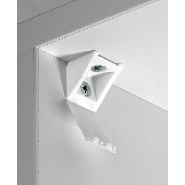 KOTNIK ZA POHIŠTVO HETTICH DIY 22X24X22 MM PVC, BEL, V ZAVOJU JE 4 KOS