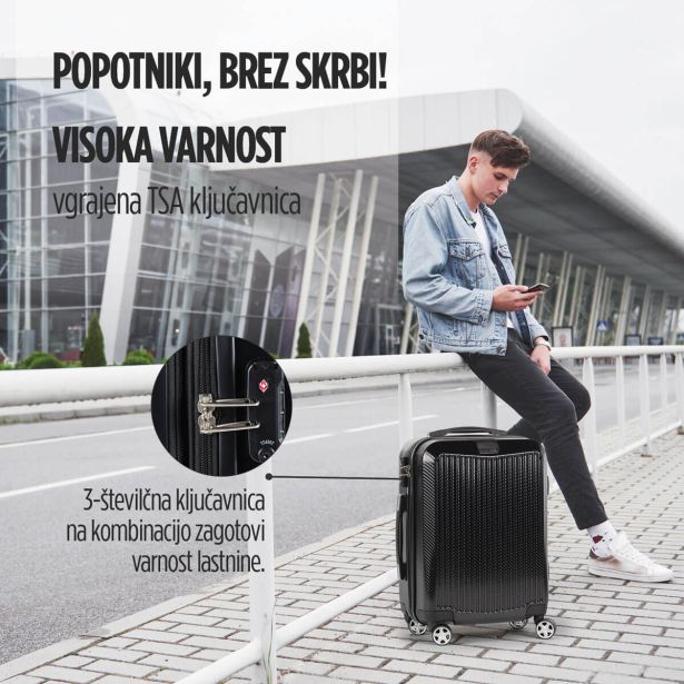 KOVČEK CARBON SERIES,60L,ČR
