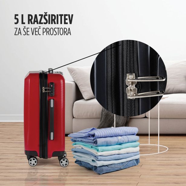 KOVČEK CARBON SERIES,60L,RD