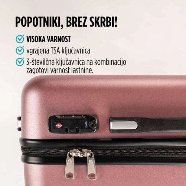 KOVČEK CARBON SERIES,60L,ROZA