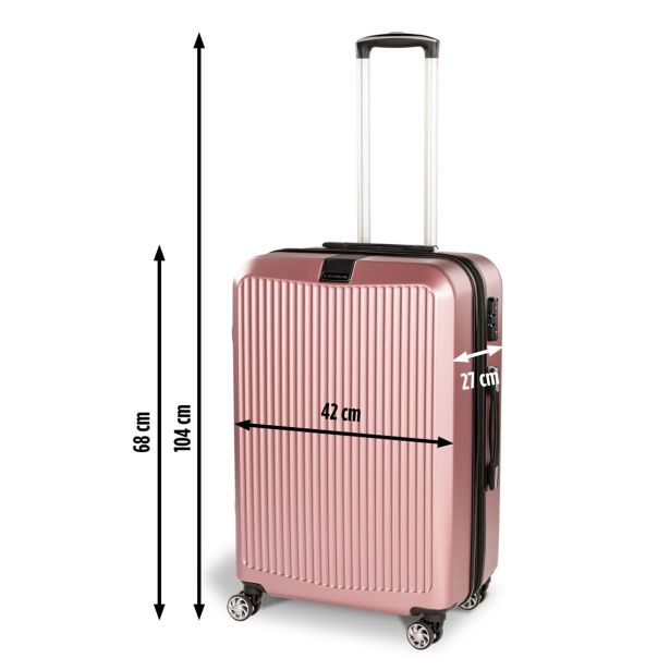 KOVČEK CARBON SERIES,60L,ROZA