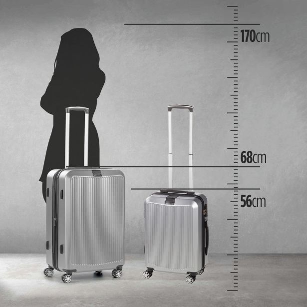 KOVČEK CARBON SERIES,60L,SIVA