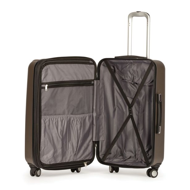 KOVČEK SCANDINAVIA POTOVALNI TRDI 60 LIT SIVE BARVE