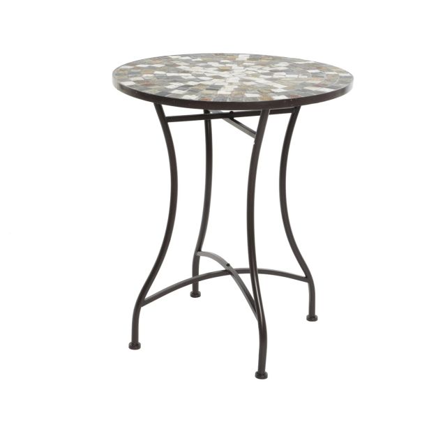 KOVINSKA MIZA DECORIS SIENA MOZAIK FI 60X71 CM