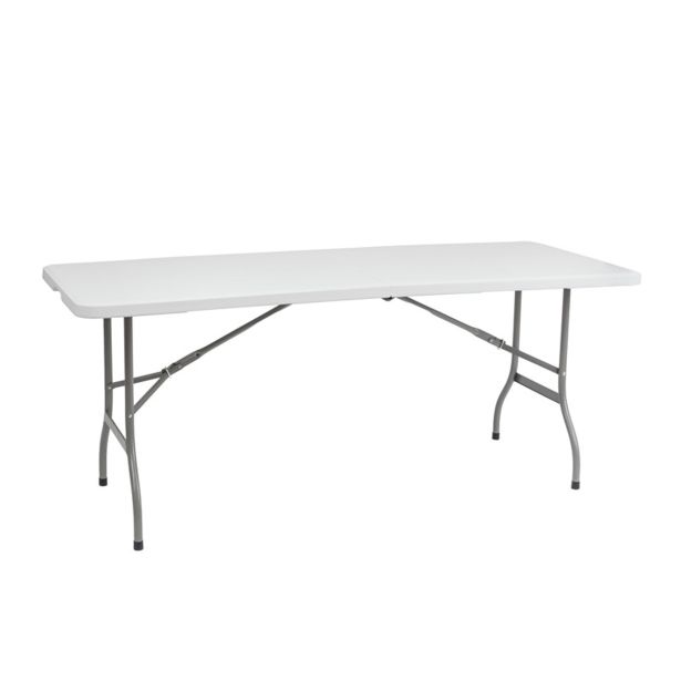 KOVINSKA MIZA MIRPOL VIVID 180X70 CM, BELA